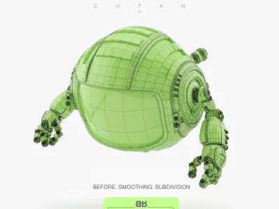 CUTAN X robot with eyes 3D model