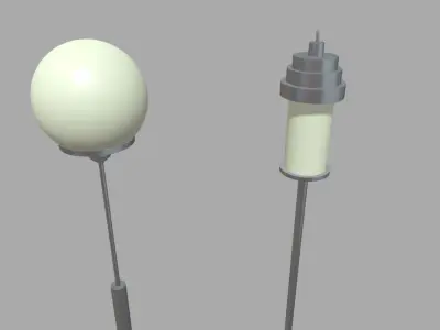 Street Lights 07 08 09 010 Low-poly 3D model