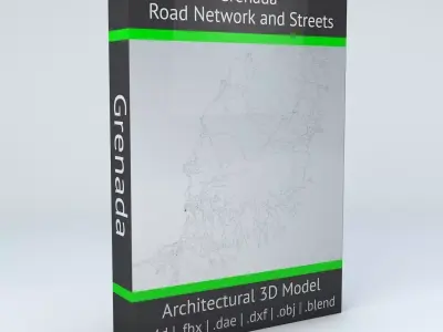 Grenada Road Network and Streets 3D model