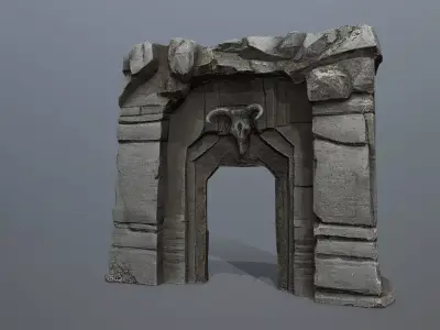 old gate Low-poly 3D model buy
