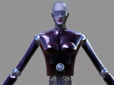 robot 8 female 3D model