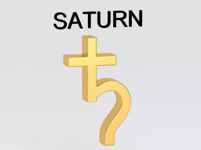 astrological sign solar system SATURN 3D model