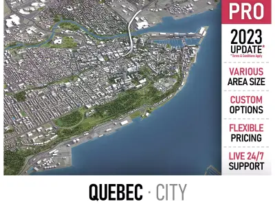 Quebec Low-poly 3D model