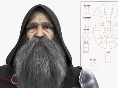  Character Dark Wizard Rigged 