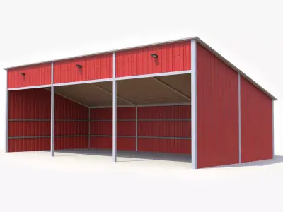 Silage Clamp 12 PBR Low-poly 3D model