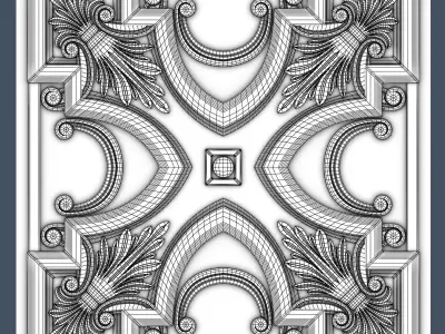 Decorative Ceiling Tile 3D model