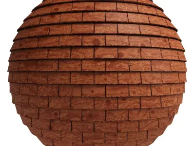 Roof Tile Materials 11- By 3 color Pbr By Sbsar 4k Texture