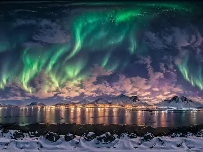 HDRI Aurora Borealis Low-poly 3D model