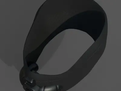 Gas mask respirator scifi futuristic  Low-poly 3D model 10