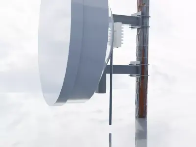 Parabola In  The Space Low-poly 3D model