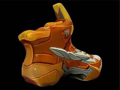 Anime sneakers Low-poly 3D model