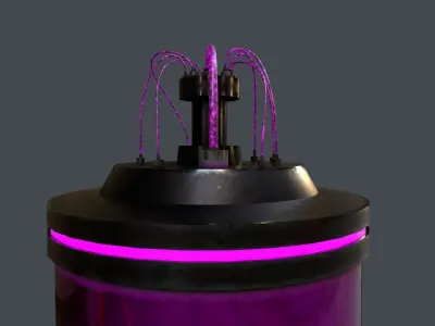 Sci-Fi Production Machine 02 Low-poly 3D model