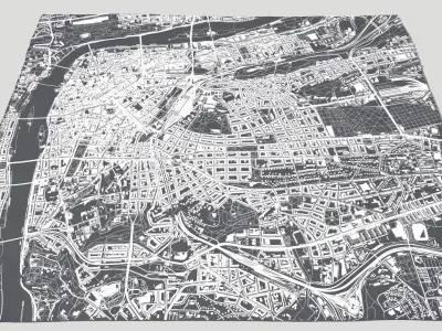 Cityscape Prague Czech Republic 3D model