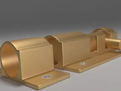 Latch brass door Free 3D model