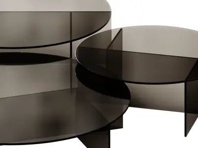 SESTANTE Round Coffee Tables by Tonelli Design 3D model