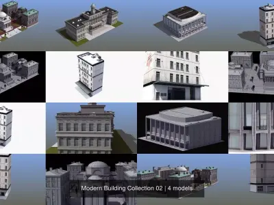 Modern Building Collection 02 3D Model Pack