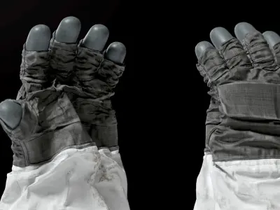 SPACESUIT NASA APOLLO 11 GLOVES 3D model