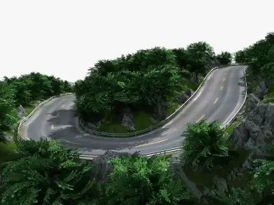 Mountain Road 01 3D model