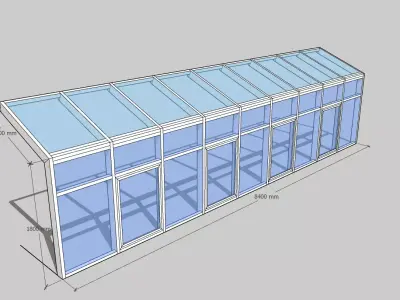 Winter garden 3D model 4