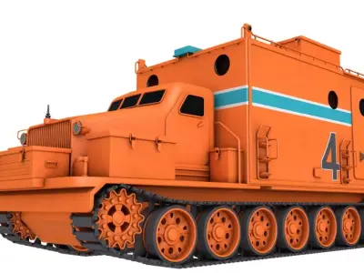 Kharkovchanka-2 Soviet Antarctic Cruisers Stt 3D model