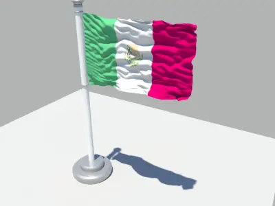 Mexico flag 3D model