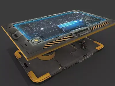 Sci Fi Hologram Table Low-poly 3D model