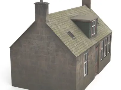 Scotland house Low-poly 3D model