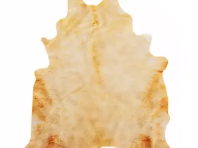 Beige Cow Hide Rug 3D model