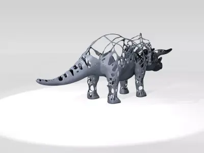 Triceratops Dust Voronoi 3D model