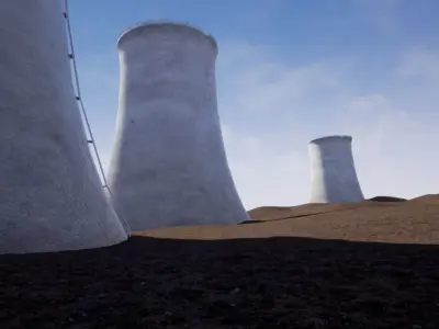 Next Gen AAA Cooling Tower - Enterable Low-poly 3D model