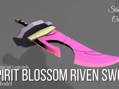 Spirit Blossom Riven Sword 3D print model