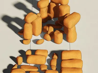 Stone collection decor exterior 3D model