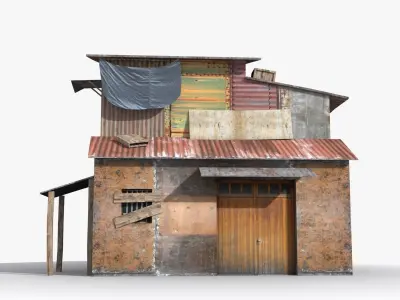Slum x11 Low-poly 3D model