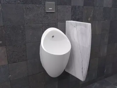 Urinal 3 modern urinals for bathroom 3D model