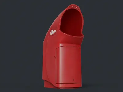 Street Trash Can 31 PBR Game Ready Low-poly 3D model