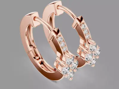 Diamond Earrings  3D print model