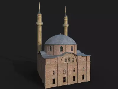 Emir Sultan Mosque Model Low-poly 3D model