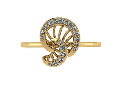 Jewelry Diamond Light Ring 15 3D print model