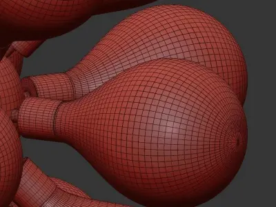 Cintola chandelier with balls hanging from it 3D model