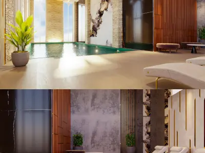 indoor swimming pool 3D model