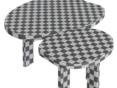 Farmhouse Coffee Table  Low-poly 3D model