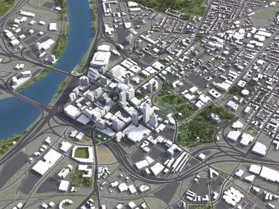 Hartford Low-poly 3D model