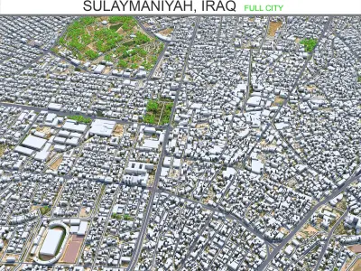 Sulaymaniyah City Iraq Low-poly 3D model