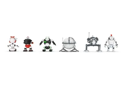 Funny Robots Pack 2 3D model