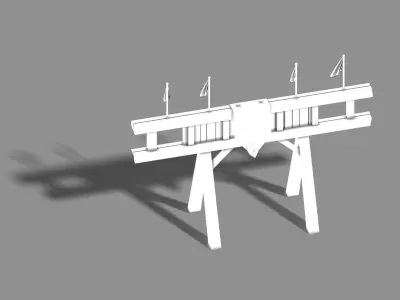 Game Gang Construction - Wood Shelf 3D model