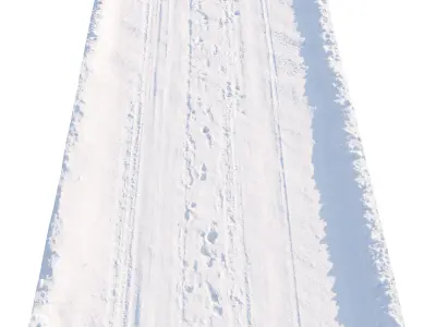 Ultra realistic Snow road 1 2021Hq Scan  3D model