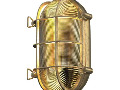 Atlantic Bulkhead Fitting Polished Brass 3D model