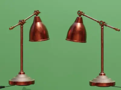 Old copper lamp Free 3D model