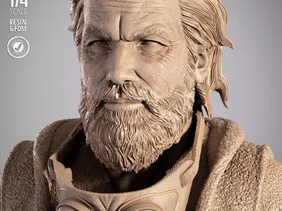 STAR WARS Old Ben Keboni Portrait Bust 3D print model