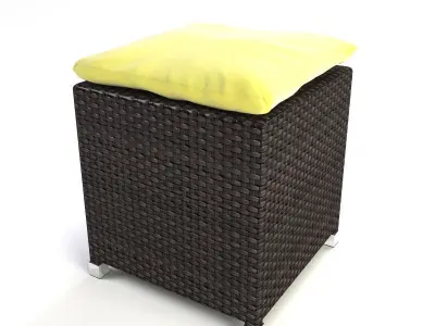 Garden Furniture - Synthetic Rattan Set - ATO Venedig 3D model